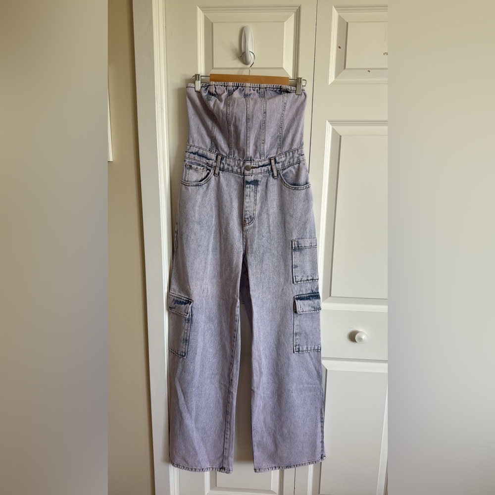 Wild Fable Strapless Denim Jumpsuit